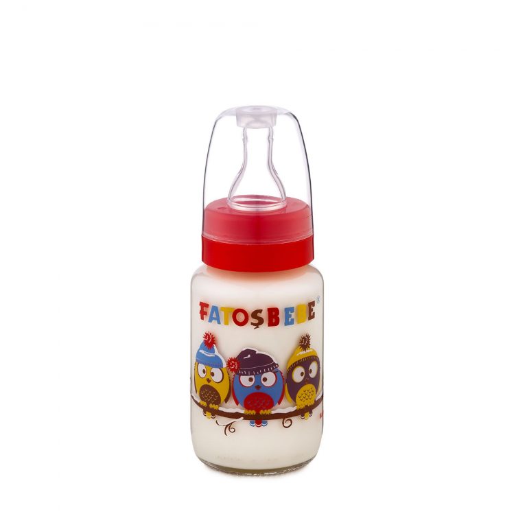Transparent Teat Feeding Glass Bottle 125 ml